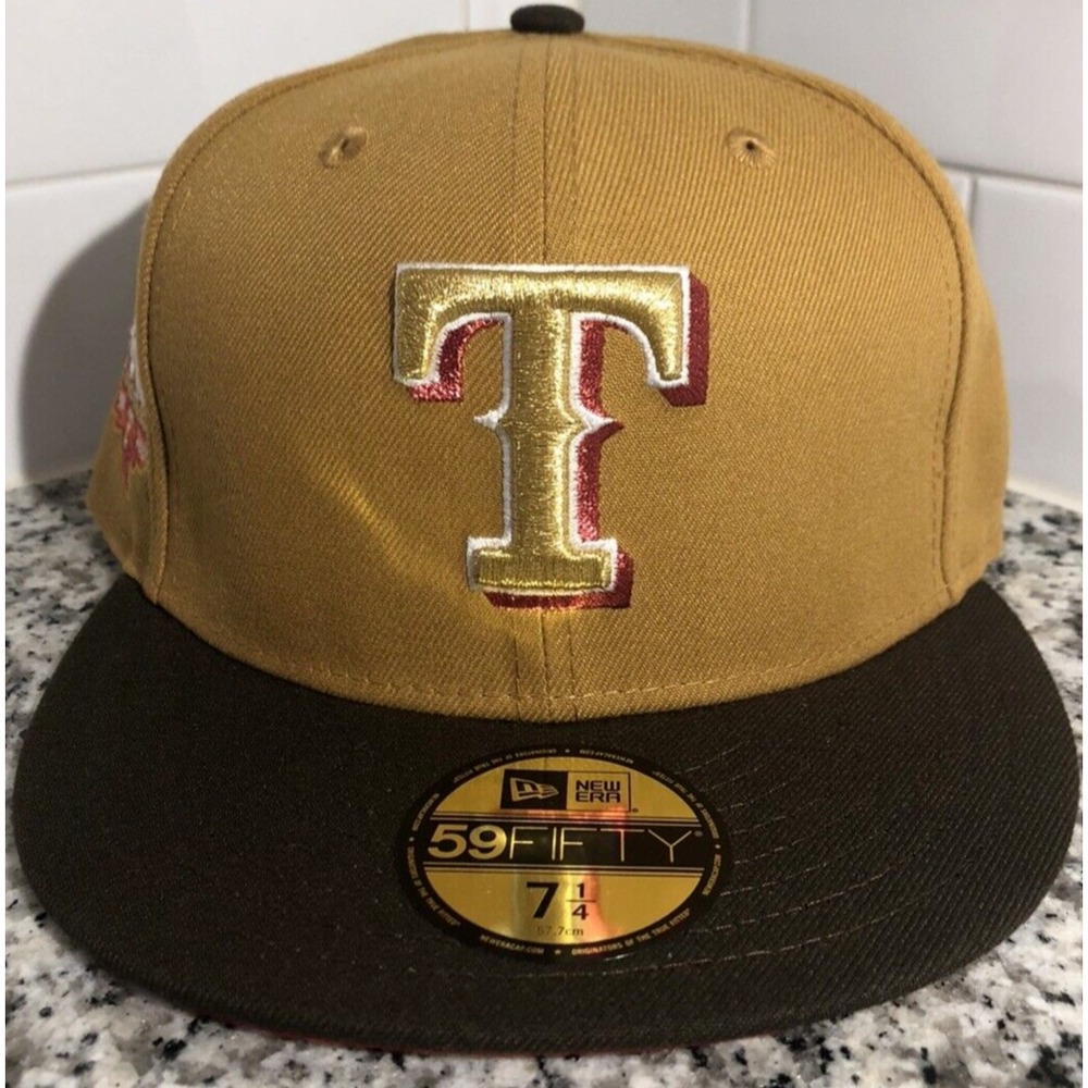 New Era Texas Rangers MLB 40th Anniversary Golden Glove 59FIFTY Fitted Hat 7 1/4